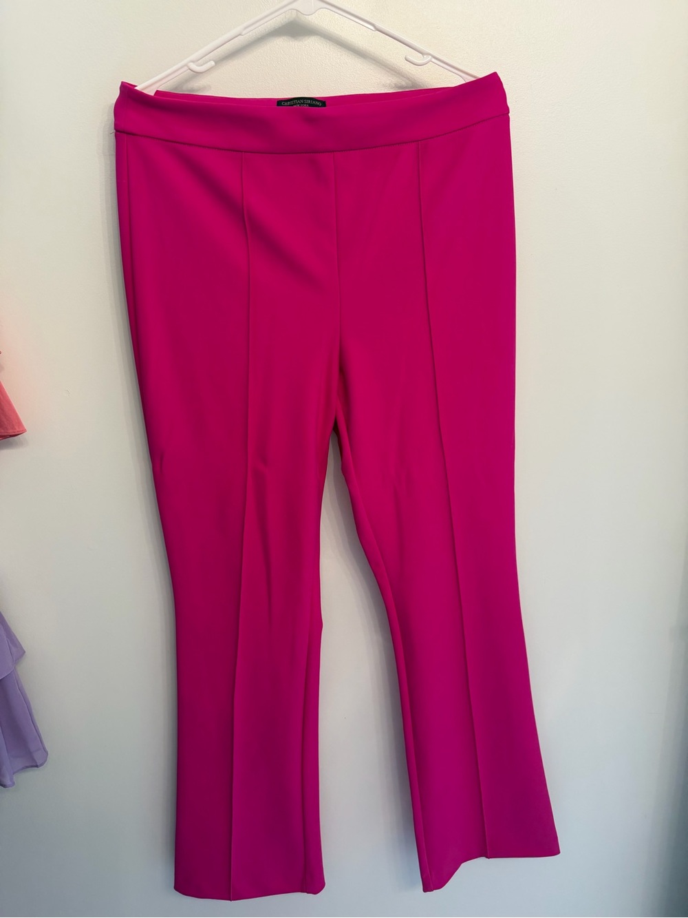 Christian Siriano Hot Pink Flare Pants Size 10